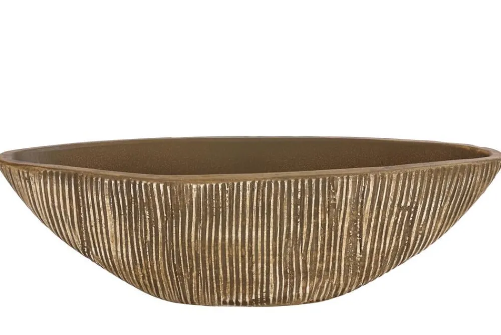 Dehner Blumenampeln & -Schalen > Keramik-Jardiniere Isolde, oval, , ca. B34/H10/T13 cm