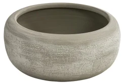 Dehner Blumenampeln & -Schalen - Keramik-Schale Romy, rund, ca. Ø23/H11 cm Hellgrau