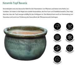 Dehner Blumentöpfe & Übertöpfe - Keramik-Topf Bavaria, bauchig Anthrazit
