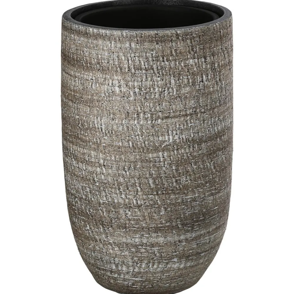 Dehner Vasen|Blumentöpfe & Übertöpfe - Keramik-Vase Lana, bauchig, Braun