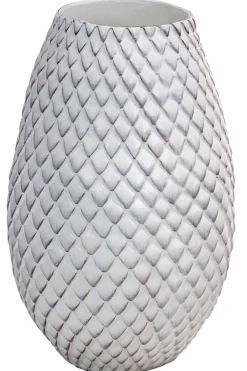 Dehner Keramik-Vase Tamir, bauchig, ca. Ø15/H23 cm Weiß Best