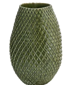 Dehner Vasen - Keramik-Vase Tamir, bauchig, ca. Ø15/H23 cm Grün