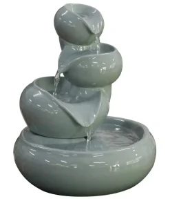 Dehner Zimmerbrunnen - Keramik-Zimmerbrunnen Malahi, ca. H24,5 cm Grau