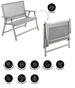 Dehner Klappbänke|2-Sitzer Gartenbänke > Klappbank Chicago, 2-Sitzer