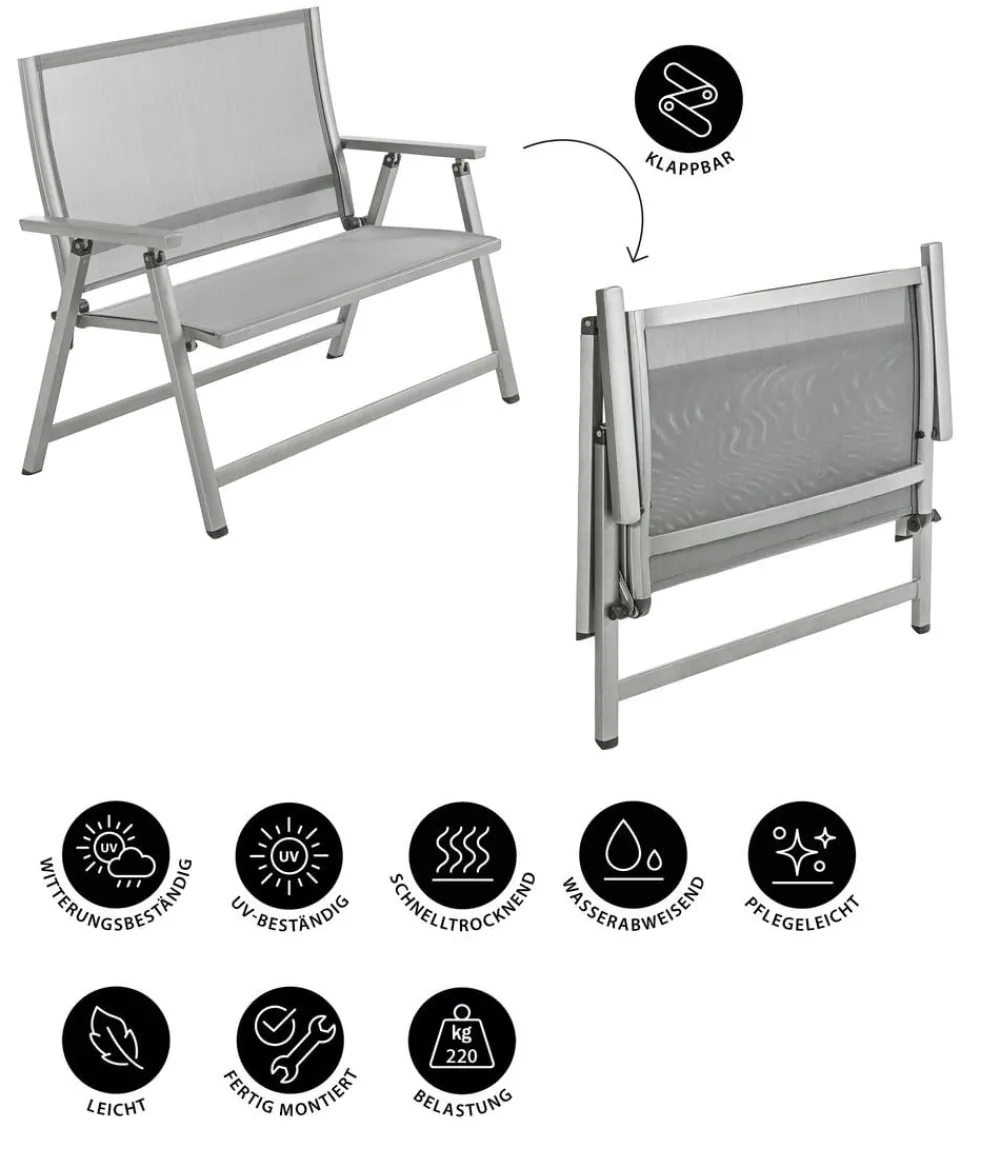 Dehner Klappbänke|2-Sitzer Gartenbänke > Klappbank Chicago, 2-Sitzer