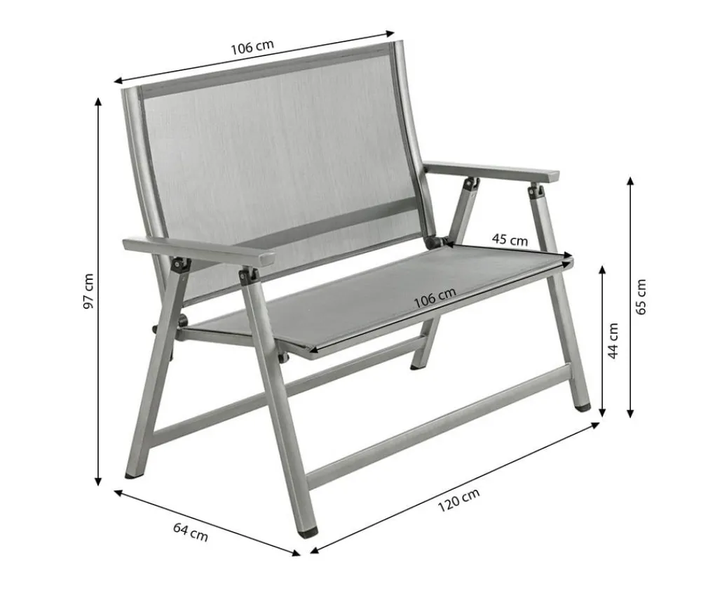 Dehner Klappbänke|2-Sitzer Gartenbänke > Klappbank Chicago, 2-Sitzer