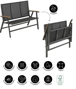 Dehner 3-Sitzer Gartenbänke|Klappbänke > Klappbank Colmar, 2-Sitzer