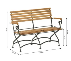 Dehner Klappbänke|Gartenbänke Holz - Klappbank Tegernsee, 2-Sitzer