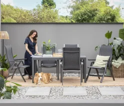 Dehner Garten- & Loungesessel|Gartenstühle Aluminium > Klappsessel Chicago Dark