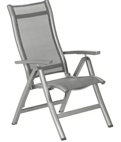 Dehner Gartenstühle Aluminium|Klappstühle - Klappsessel Chicago, Hochlehner Grau