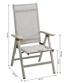Dehner Klappsessel Cleveland, Hellbraun Hot