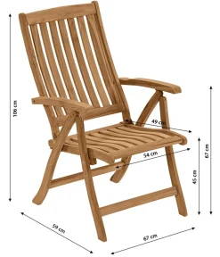 Dehner Balkonmöbel Holz|Gartenstühle Holz - Klappsessel Havanna Hellbraun