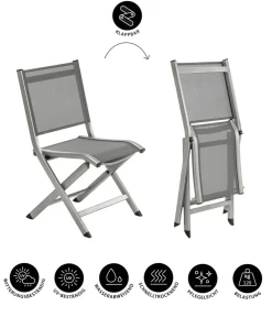 Dehner Klappstuhl Chicago Grau Outlet