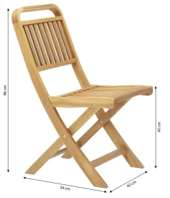 Dehner Balkonstühle|Gartenstühle Holz > Klappstuhl Lima, ca. B42/H86/T59 cm