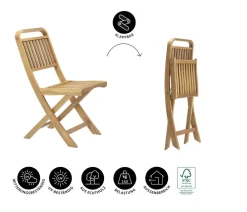 Dehner Balkonstühle|Gartenstühle Holz > Klappstuhl Lima, ca. B42/H86/T59 cm