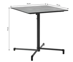 Dehner Klapptisch Capri, eckig Grau New