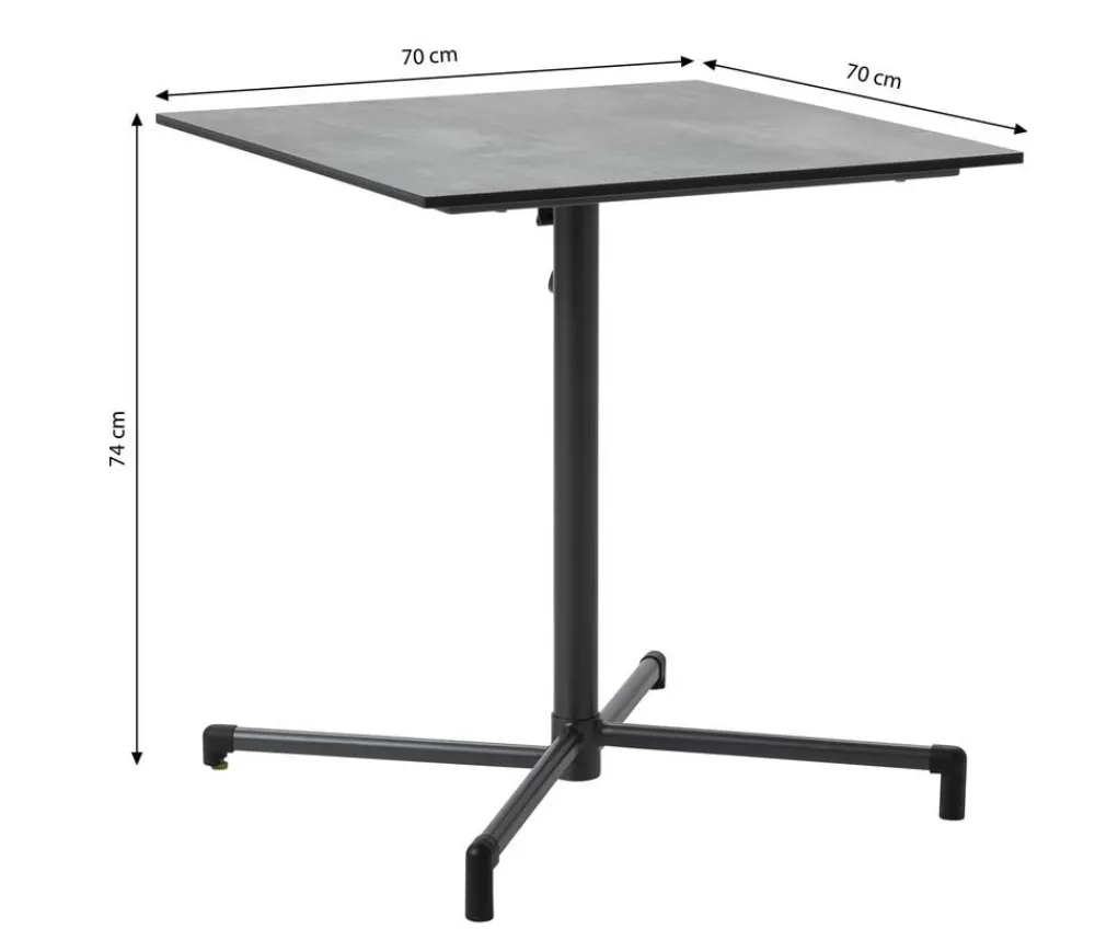 Dehner Klapptisch Capri, eckig Grau New