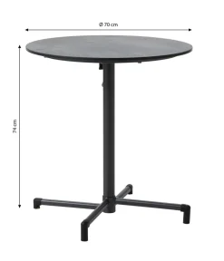 Dehner Garten-Esstische|Klapptische > Klapptisch Capri, rund, ca. Ø70/H74 cm