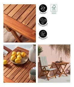 Dehner Garten-Esstische|Gartentische Holz - Klapptisch Macao Hellbraun