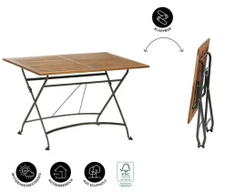 Dehner Klapptisch Tegernsee Hellbraun New