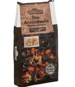 Dehner Grillkohle & -Anzünder - Öko-Anzündwolle, Holz, 1,5 kg
