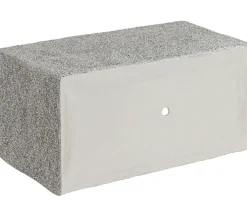 Dehner Pflanzkübel & Blumenkästen - Kunststein-Kasten Rock, rechteckig, Grau