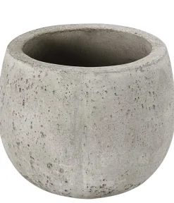 Dehner Kunststein-Topf Balloon Stone niedrig, bauchig, Grau Hot
