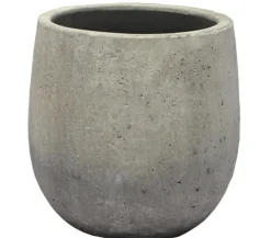 Dehner Kunststein-Topf Balloon Stone, bauchig, Grau Discount