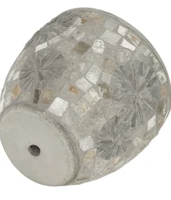 Dehner Blumentöpfe & Übertöpfe - Kunststein-Topf Mosaik, Grau