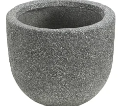 Dehner Kunststein-Topf Rock, rund, Grau Sale
