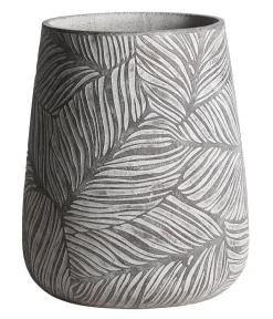 Dehner Blumentöpfe & Übertöpfe - Kunststein-Vase Stanca, rund Dunkelrot