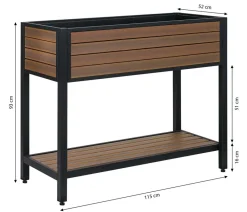 Dehner Kunststoff-Balkonhochbeet Houston Braun Online