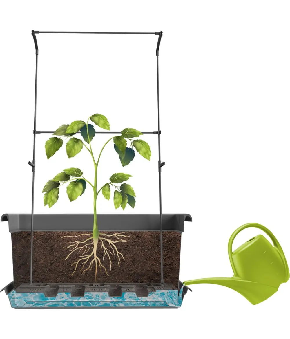 Dehner Pflanzkübel & Blumenkästen > Kunststoff-Blumenkasten Magnus, rechteckig. ca. B98/H37/T38 cm