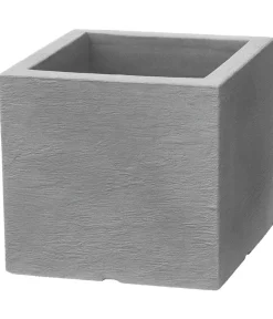 Dehner Kunststoff-Blumenkübel Palermo, quadratisch Grau Clearance