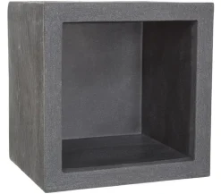 Dehner Pflanzkübel & Blumenkästen|Blumentöpfe & Übertöpfe - Kunststoff-Blumenkübel Palermo, quadratisch Anthrazit