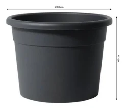 Dehner Blumentöpfe & Übertöpfe > Kunststoff-Blumentopf Cylindro XXL, rund
