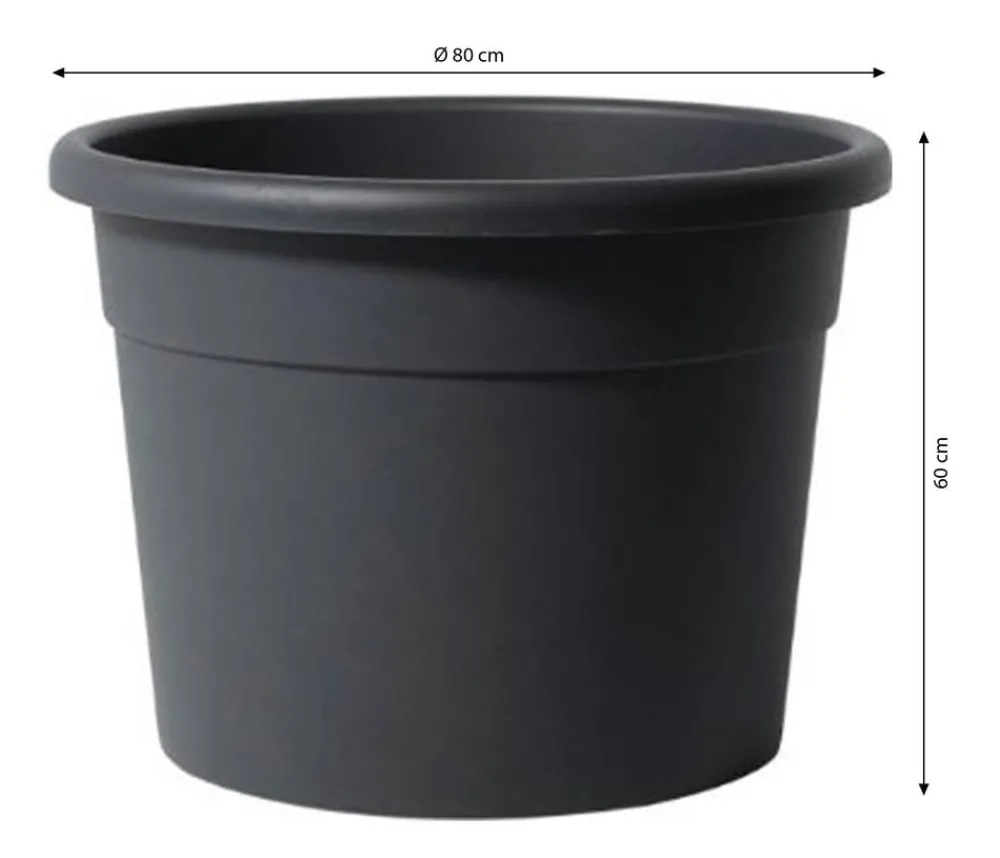 Dehner Blumentöpfe & Übertöpfe > Kunststoff-Blumentopf Cylindro XXL, rund