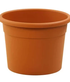 Dehner Kunststoff-Blumentopf Cylindro XXL, rund Terrakotta Discount
