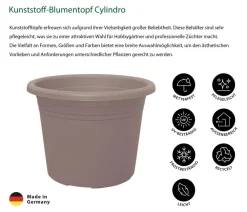 Dehner Blumentöpfe & Übertöpfe > Kunststoff-Blumentopf Cylindro, rund