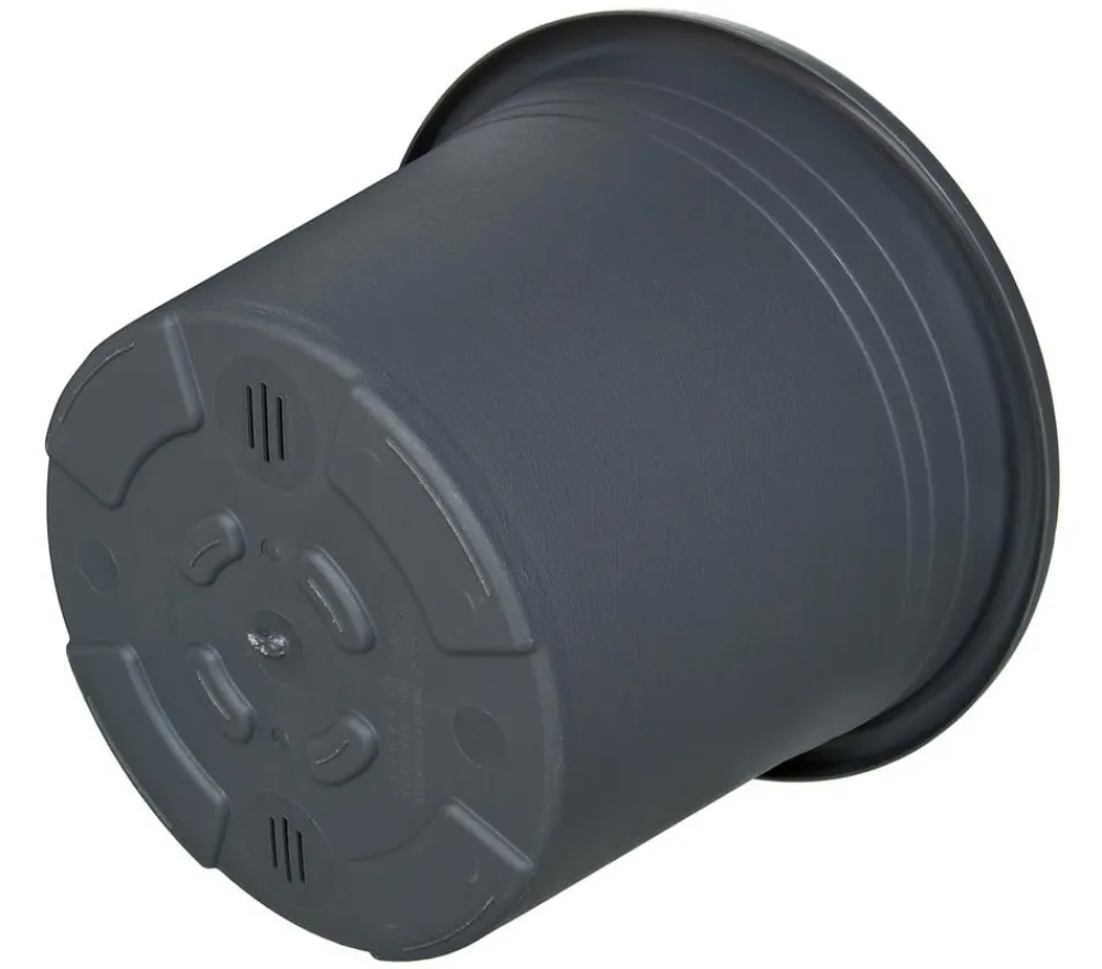 Dehner Kunststoff-Blumentopf Cylindro, rund Anthrazit