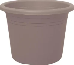Dehner Kunststoff-Blumentopf Cylindro, rund Taupe Outlet