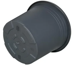 Dehner Blumentöpfe & Übertöpfe - Kunststoff-Blumentopf Cylindro, rund Anthrazit
