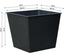 Dehner Blumentöpfe & Übertöpfe > Kunststoff-Einsatz, eckig,