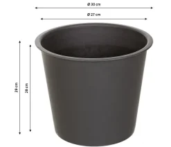 Dehner Blumentöpfe & Übertöpfe - Kunststoff-Einsatz, rund, schwarz