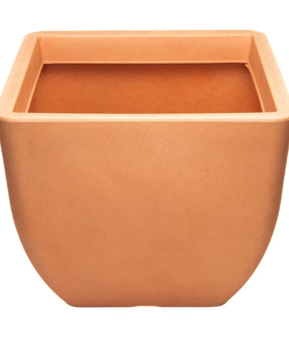 Dehner Blumentöpfe & Übertöpfe - Kunststoff-Pflanztopf Udine, rechteckig, Terrakotta