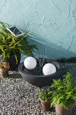 Dehner Kunststoff-Schale Miami, rund, anthrazit, ca. Ø52/H20 cm Dunkelgrau Clearance