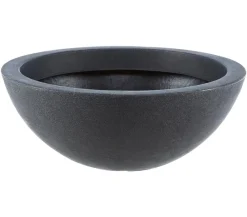 Dehner Kunststoff-Schale Miami, rund, anthrazit, ca. Ø52/H20 cm Dunkelgrau Clearance
