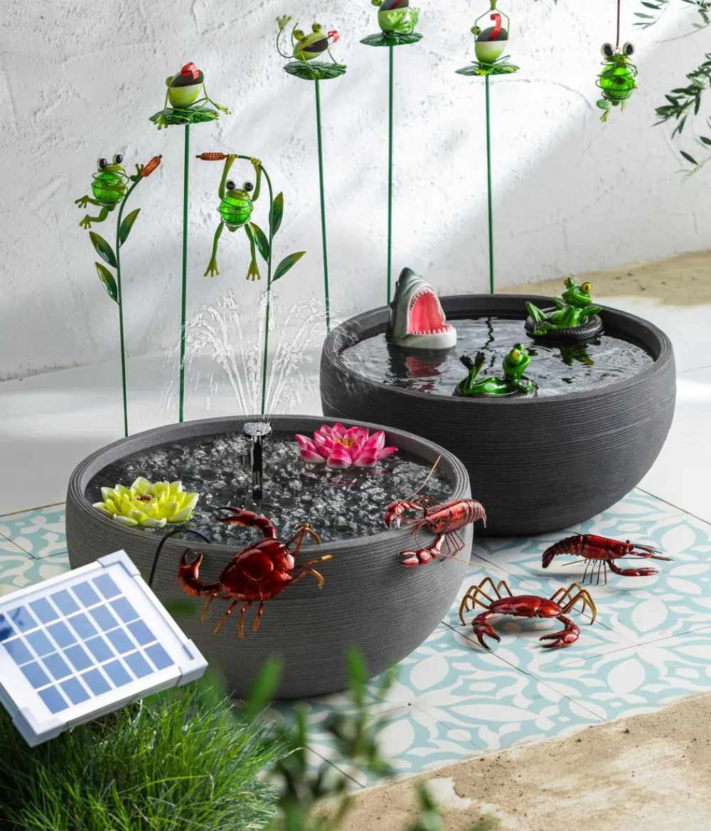 Dehner Blumenampeln & -Schalen - Kunststoff-Schale Sulco, rund, , ca. Ø58/H28 cm Anthrazit
