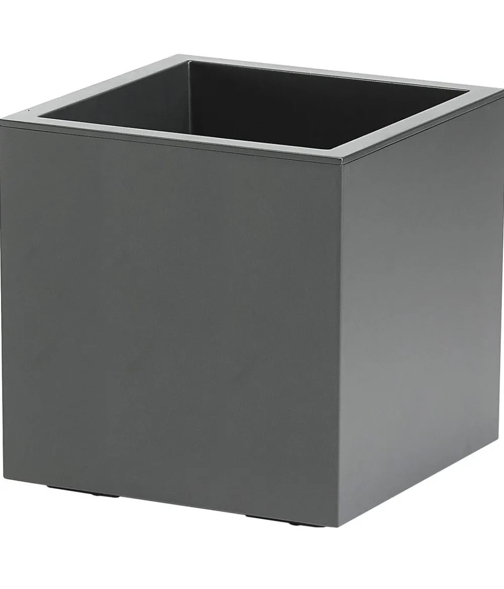 Dehner Kunststoff-Topf Kebe, quadratisch, ca. B40/H40/T40 cm Anthrazit Sale
