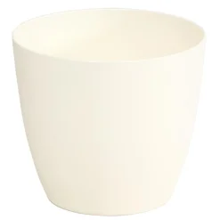 Dehner Blumentöpfe & Übertöpfe - Kunststoff-Topf Mila, konisch Weiß